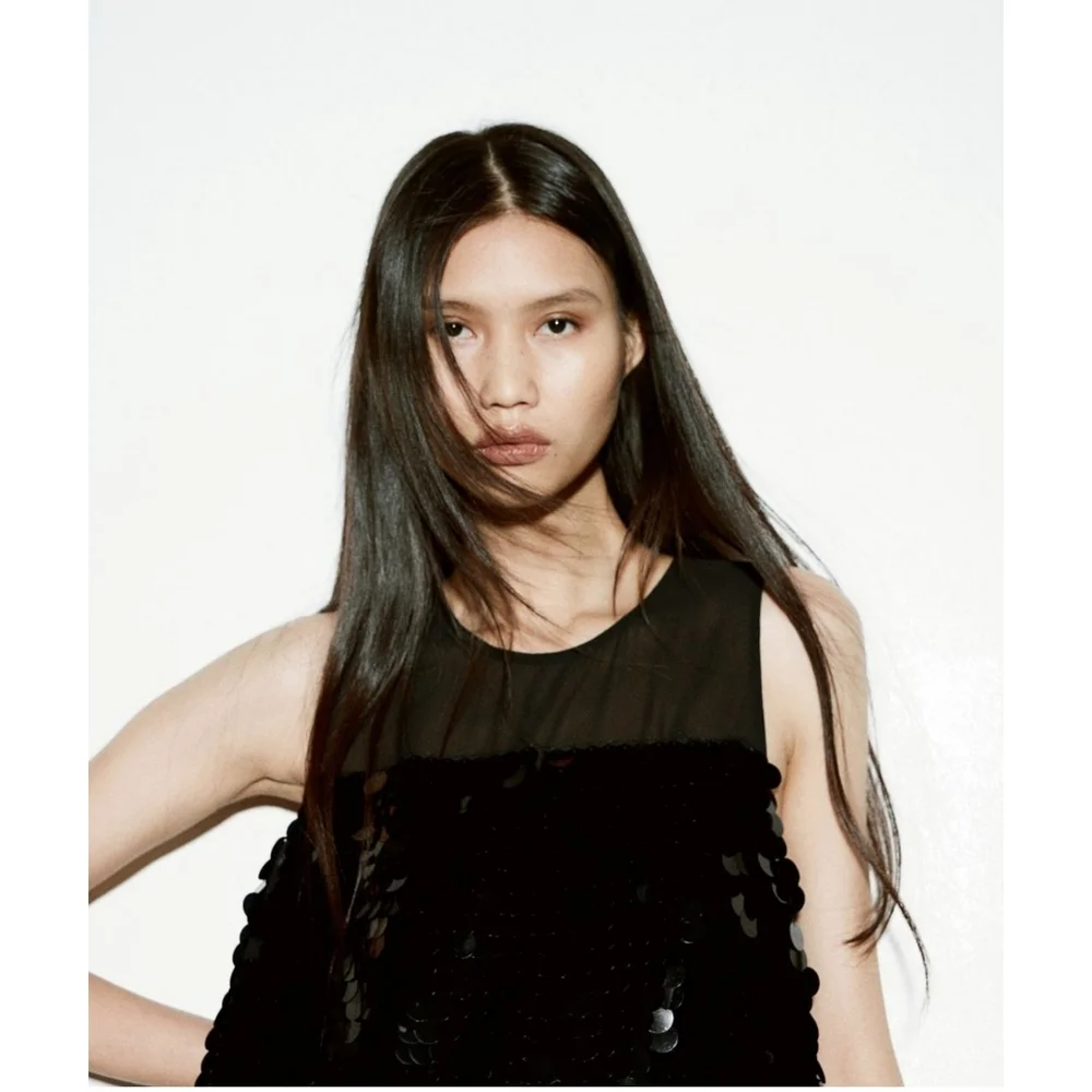 H&M Sequined Mini Dress Black Size XS - Picture 9 of 11